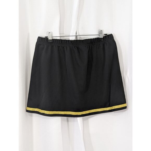 AUGUSTA SPORTSWEAR! LADIES GOLF, TENNIS, SPORTS SKIRT, BLACK & GOLD TRIM! SZ 2X - Picture 3 of 6